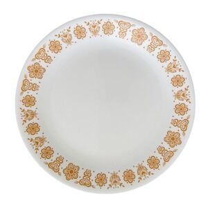 Corelle Butterfly Gold 10.25"‎ Dinner Plate Vintage 70s Corning